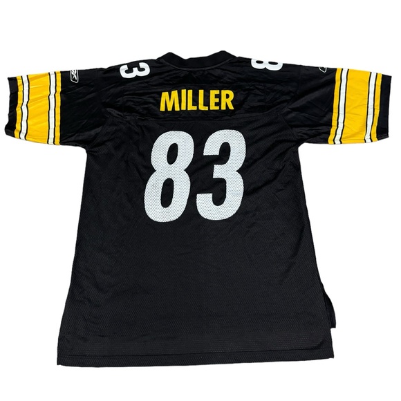 NFL Reebok Pittsburgh Steelers Jersey Mens Large Heath Miller #83 Vented Black - Picture 4 of 7